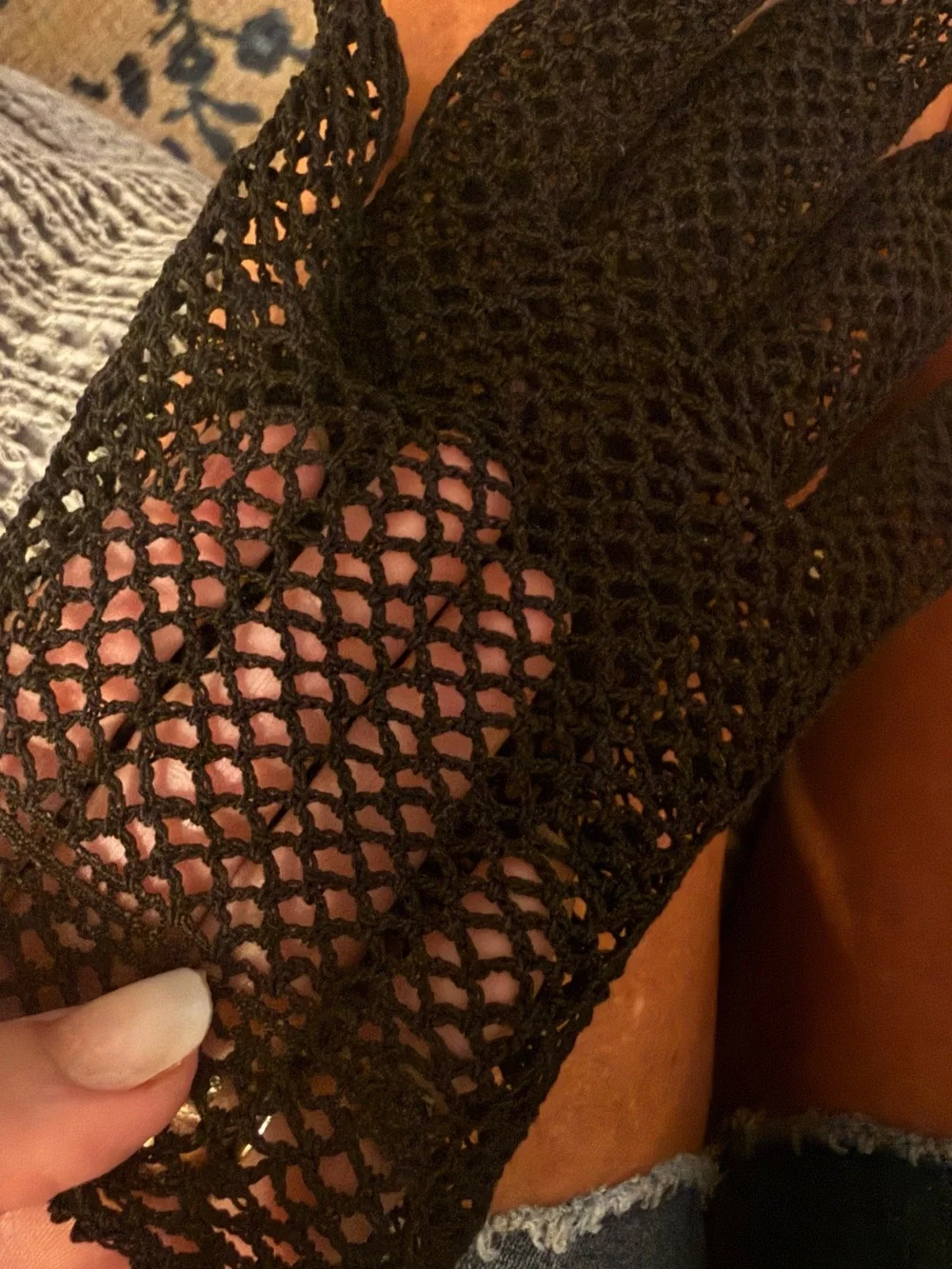 Black Lace Women's Fashion Gloves